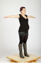 Whole Body Woman T poses Casual Pregnant Studio photo references